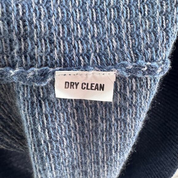 Saks Fifth Avenue Sweater Womens L Blue Silk Cashmere Crew Neck Long Sleeves - Picture 11 of 11